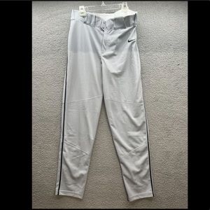 New Nike Vapor Pro Men's Baseball Pants Gray with Black Piping Size Large NWT